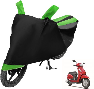 MOCKHE Two Wheeler Cover for Suzuki(Access SE, Black, Green)