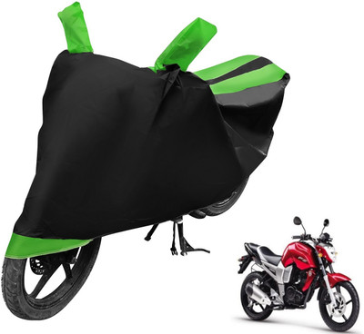 Auto Hub Two Wheeler Cover for Yamaha(FZ, Black, Green)