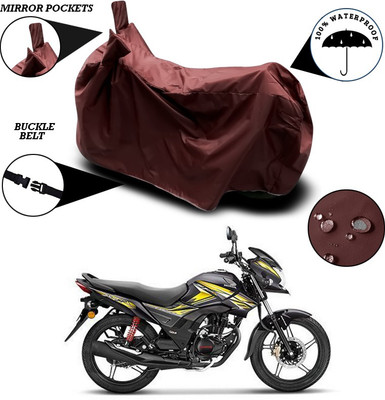 SEBONGO Waterproof Two Wheeler Cover for Honda(CB Shine, Maroon)