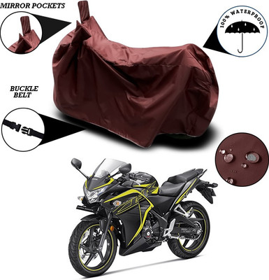 ANTHUB Waterproof Two Wheeler Cover for Honda(CBR 250R, Maroon)