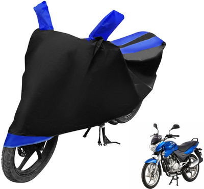 Amanzo Waterproof Two Wheeler Cover for Bajaj(Discover 150 f, Blue, Black)