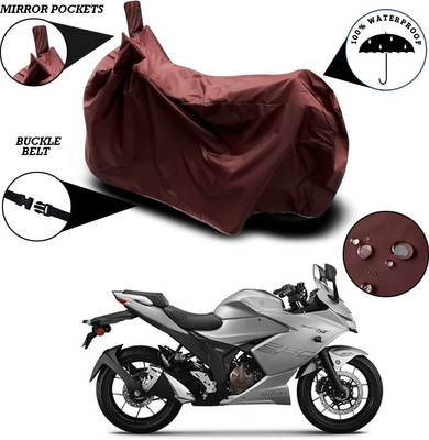 ANTHUB Waterproof Two Wheeler Cover for Suzuki(Gixxer SF, Maroon)