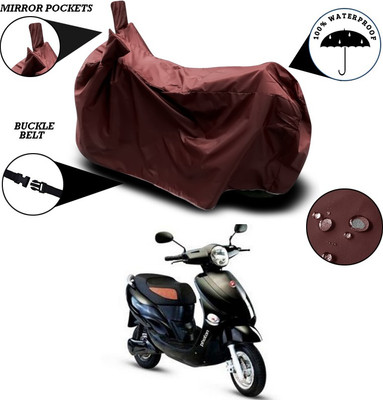 SEBONGO Waterproof Two Wheeler Cover for Hero(Electric Photon, Maroon)