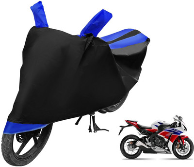 Auto Hub Two Wheeler Cover for Honda(CBR 1000RR, Black, Blue)