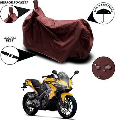 SEBONGO Waterproof Two Wheeler Cover for Bajaj(Pulsar, Maroon)