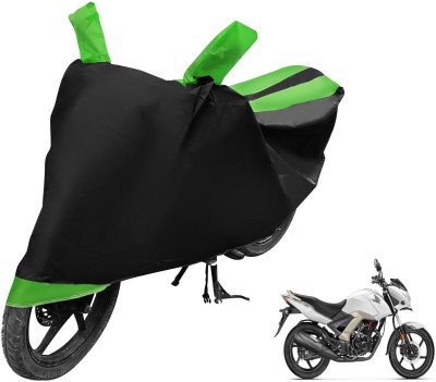 Auto Hub Two Wheeler Cover for Honda(CB Unicorn, Black, Green)