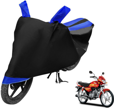 Auto Hub Two Wheeler Cover for Hero(CD deluxe, Black, Blue)