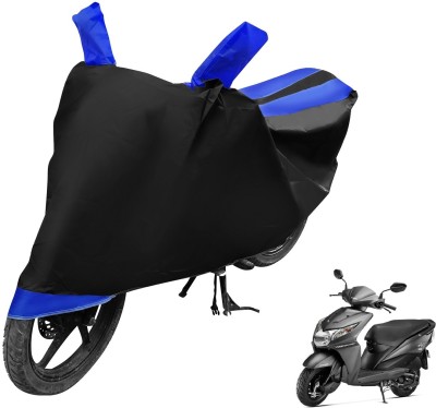 Auto Hub Two Wheeler Cover for Honda(Dio, Black, Blue)