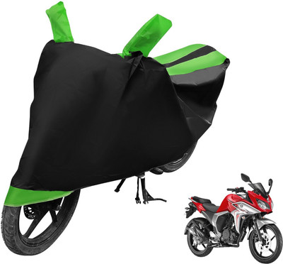 Auto Hub Two Wheeler Cover for Yamaha(Fazer, Black, Green)