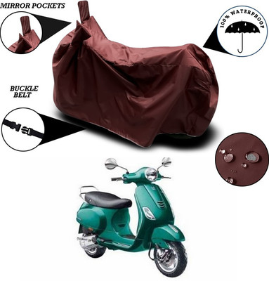 SEBONGO Waterproof Two Wheeler Cover for Vespa(Vespa VXL, Maroon)