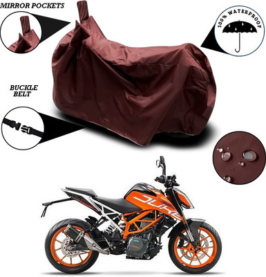 ANTHUB Waterproof Two Wheeler Cover for KTM(Duke 390, Maroon)