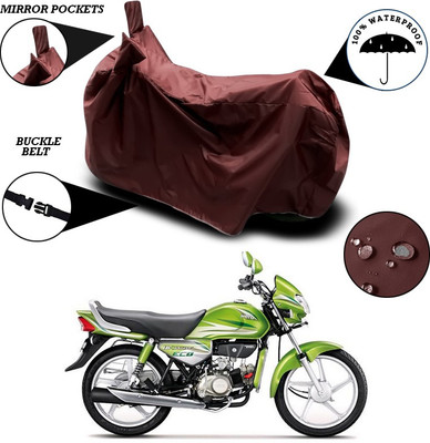 SEBONGO Waterproof Two Wheeler Cover for Hero(HF Deluxe Eco, Maroon)