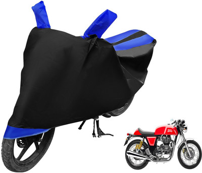 MOCKHE Two Wheeler Cover for Royal Enfield(Continental GT, Black, Blue)
