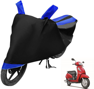 MOCKHE Two Wheeler Cover for Suzuki(Access SE, Black, Blue)