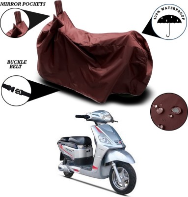 ANTHUB Waterproof Two Wheeler Cover for Hero(Electric NYX, Maroon)