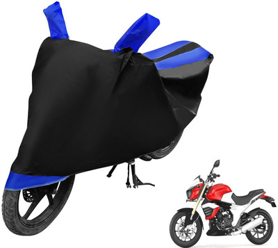 MOCKHE Two Wheeler Cover for Mahindra(Mojo, Black, Blue)