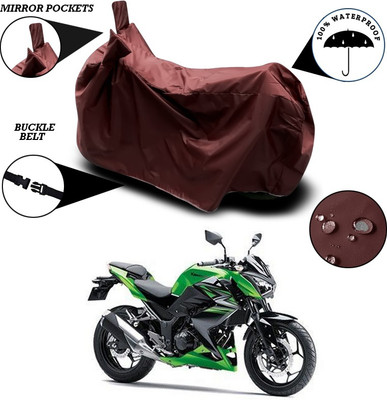 SEBONGO Waterproof Two Wheeler Cover for Kawasaki(Maroon)