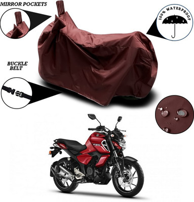 ANTHUB Waterproof Two Wheeler Cover for Yamaha(FZ S V3.0 FI, Maroon)