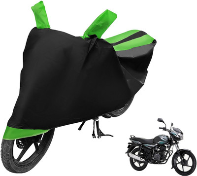 Auto Hub Two Wheeler Cover for Bajaj(Discover 100 DTS-i, Black, Green)