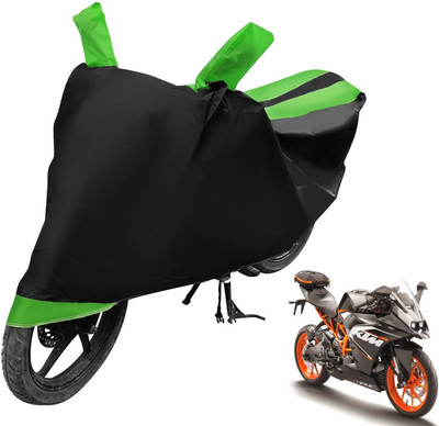 Auto Hub Two Wheeler Cover for KTM(RC 200, Black, Green)