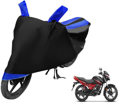Auto Hub Two Wheeler Cover for Hero(Glamour, Black, Blue)