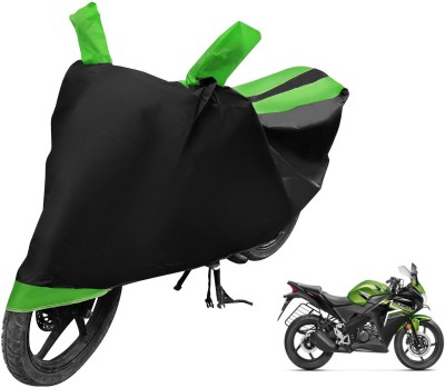 MOCKHE Two Wheeler Cover for Honda(CBR 150R, Black, Green)