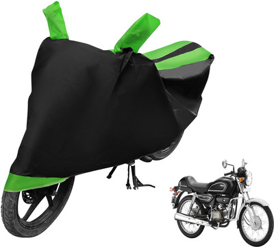 Auto Hub Two Wheeler Cover for Hero(Splendor Pro Classic, Black, Green)