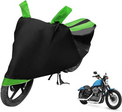 MOCKHE Two Wheeler Cover for Harley Davidson(XL 1200, Black, Green)