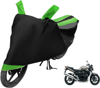 MOCKHE Two Wheeler Cover for Suzuki(Bandit, Black, Green)