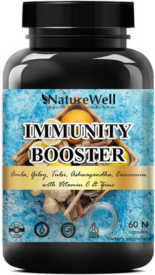 Naturewell Vitamin C Immunity Booster Antioxidant Tablets D3 Zinc (60 capsule)Ultra(60 No)