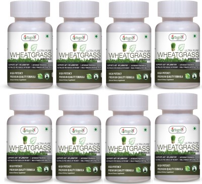 Vringra Wheatgrass Capsules – Wheatgrass Extract – Wheatgrass health Capsules (Pack of 8)(8 x 7.5 Tablets)