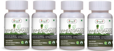 Vringra Wheatgrass Capsules – Wheatgrass Extract –Wheatgrass Powder Capsules (Pack of 4)(4 x 15 Tablets)