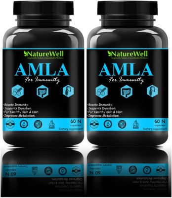 Naturewell Amla Extract for Skin & Hair Care with Stronger Immunity capsule (120N Blue)ultra(2 x 60 No)