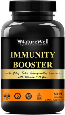 Naturewell Immunity Booster Capsule for Adults & Kids with Vitamin C & Herbs (60 capsule)(60 No)