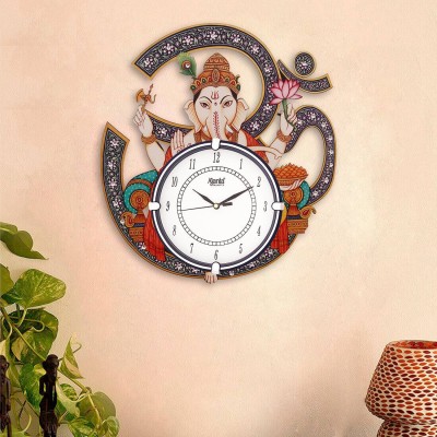 AJANTA Analog 43.18 cm X 35.56 cm Wall Clock(Multicolor, With Glass, Standard)