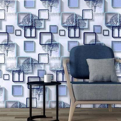 UZANIYA Vinyl Abstract Multicolor Wallpaper(L x W: 1000 cm x 45 cm)