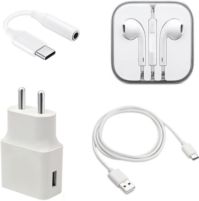 SARVIN Wall Charger Accessory Combo for Samsung Galaxy M31(White)