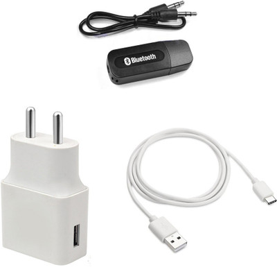 DAKRON Wall Charger Accessory Combo for Samsung Galaxy M31(White)