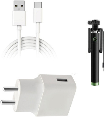 DAKRON Wall Charger Accessory Combo for Samsung Galaxy M21(White)