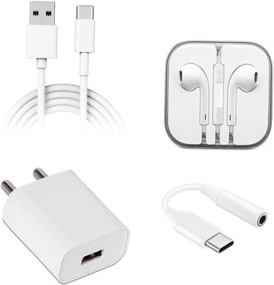 SARVIN Wall Charger Accessory Combo for OPPO A33 2020(White)