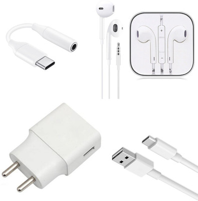 SARVIN Wall Charger Accessory Combo for Samsung Galaxy M31s(White)