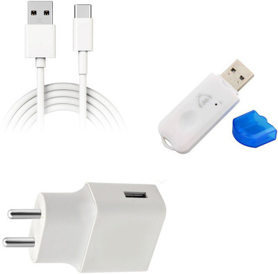 SARVIN Wall Charger Accessory Combo for Samsung Galaxy M21(White)