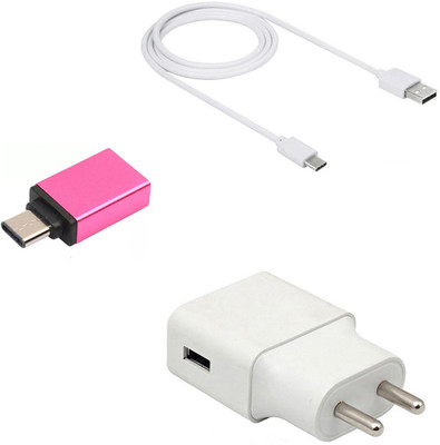 DAKRON Wall Charger Accessory Combo for Micromax In note 1(White)