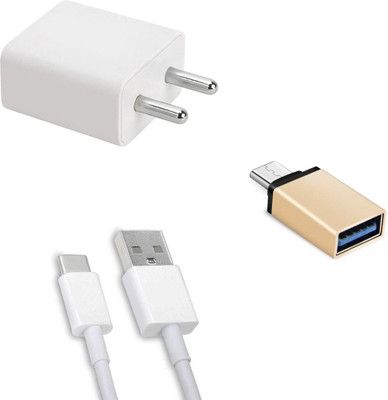 DAKRON Wall Charger Accessory Combo for Samsung Galaxy F41(White)
