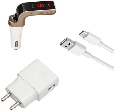 SARVIN Wall Charger Accessory Combo for Xiaomi Redmi 9 Prime(White)
