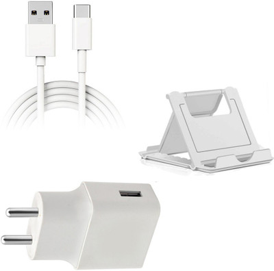 DAKRON Wall Charger Accessory Combo for Samsung Galaxy M21(White)