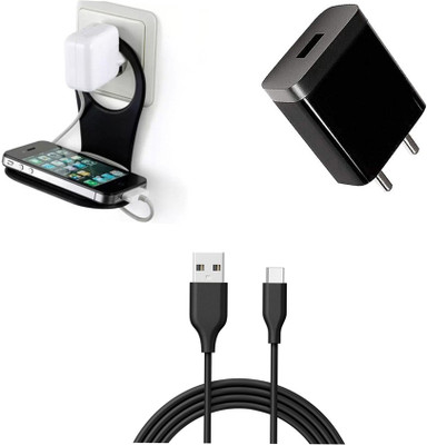 DAKRON Wall Charger Accessory Combo for Xiaomi Poco M2 Pro(Black)