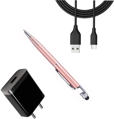 DAKRON Wall Charger Accessory Combo for Xiaomi Redmi Note 9(Black)