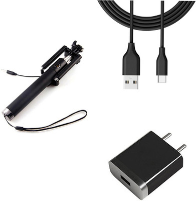 DAKRON Wall Charger Accessory Combo for Xiaomi Poco X3 NFC(Black)