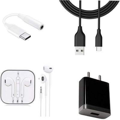 DAKRON Wall Charger Accessory Combo for Xiaomi Redmi Note 9 Pro(Black)